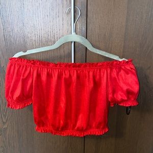 Off the shoulder crop top